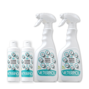 Zestaw do dezynfekcji VETERINOL 03: 2 x roztwór 500 ml + 2 x żel 250 ml