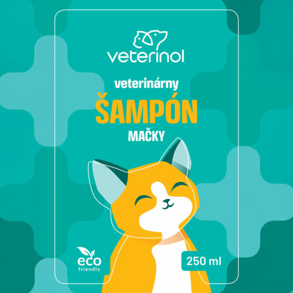 VETERINOL szampon dla kotów 250ml - obrazek 2